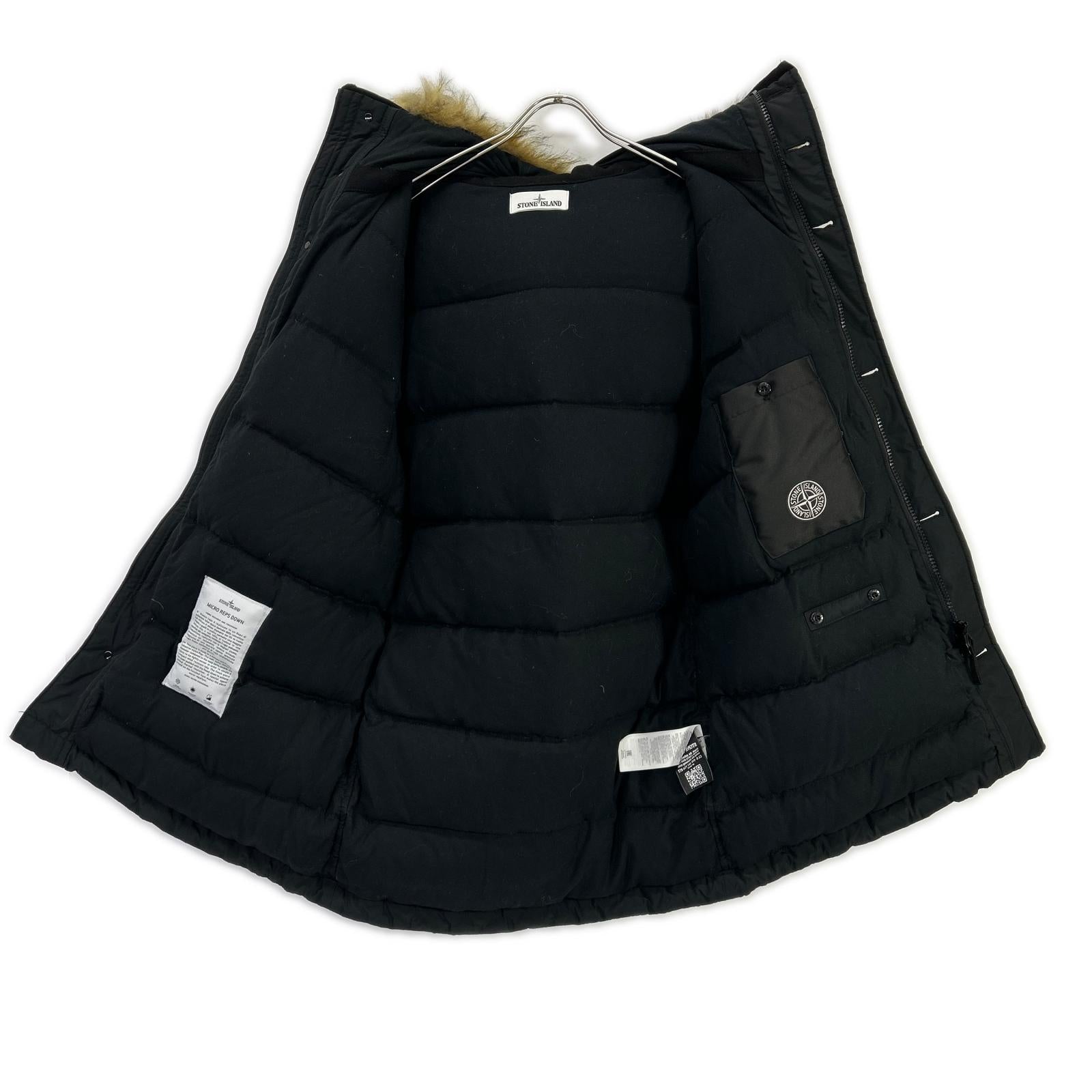 STONE ISLAND ストーンアイランド 18AW 691542926-A ブラック ネイビー MICRO REPS DOWN/マイクロレップス ダウンジャケット ジャケット