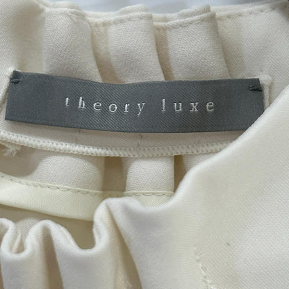 theory luxe theory luxe 25SS Ivory MARVINE GALI Gathered-Neck Long-Sleeve Blouse Tops