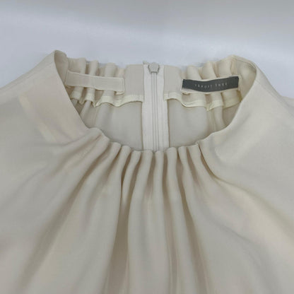 theory luxe theory luxe 25SS Ivory MARVINE GALI Gathered-Neck Long-Sleeve Blouse Tops