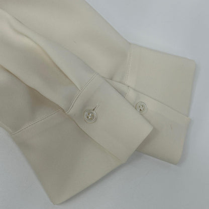 theory luxe theory luxe 25SS Ivory MARVINE GALI Gathered-Neck Long-Sleeve Blouse Tops