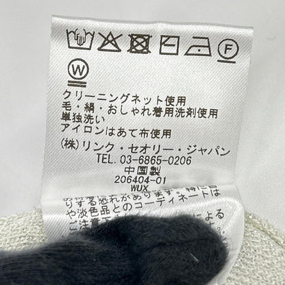 theory luxe セオリーリュクス 25SS ライトグレー LUREX KNIT 2 ショートスリーブラメニットカーディガン トップス