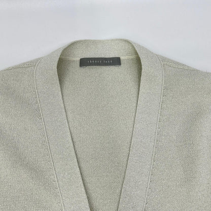 theory luxe セオリーリュクス 25SS ライトグレー LUREX KNIT 2 ショートスリーブラメニットカーディガン トップス
