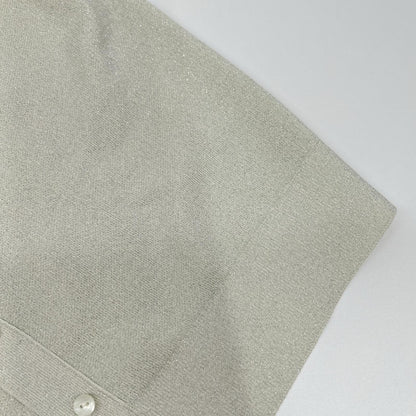 theory luxe セオリーリュクス 25SS ライトグレー LUREX KNIT 2 ショートスリーブラメニットカーディガン トップス