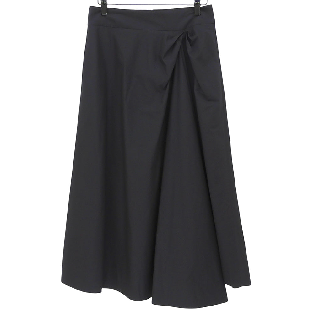 theory luxe セオリーリュクス 美品 HARVEY タックデザイン ロングスカート レディース ブラック 38 24SS スカート