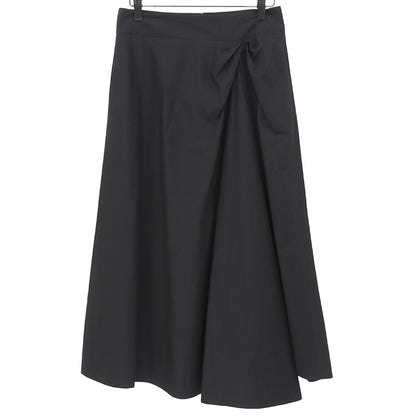 theory luxe セオリーリュクス 美品 HARVEY タックデザイン ロングスカート レディース ブラック 38 24SS スカート