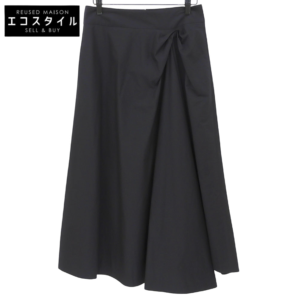 theory luxe セオリーリュクス 美品 HARVEY タックデザイン ロングスカート レディース ブラック 38 24SS スカート