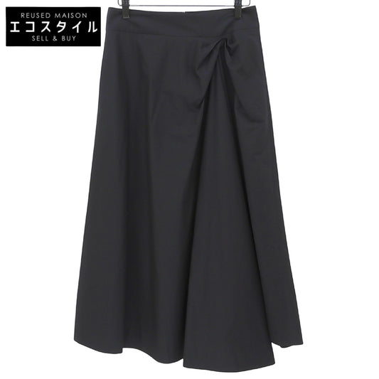 theory luxe セオリーリュクス 美品 HARVEY タックデザイン ロングスカート レディース ブラック 38 24SS スカート