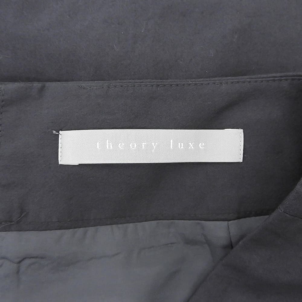 theory luxe セオリーリュクス 美品 HARVEY タックデザイン ロングスカート レディース ブラック 38 24SS スカート