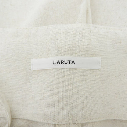 LARUTA ラルータ 美品 レーヨン リネン キャミサロペット オーバーオール オールインワン レディース アイボリー F オーバーオール オールインワン