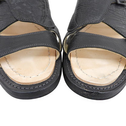 Post Production ポストプロダクション 美品 Hunt-Sandals レザーサンダル シューズ メンズ ブラック 6H ビブラムソール シューズ
