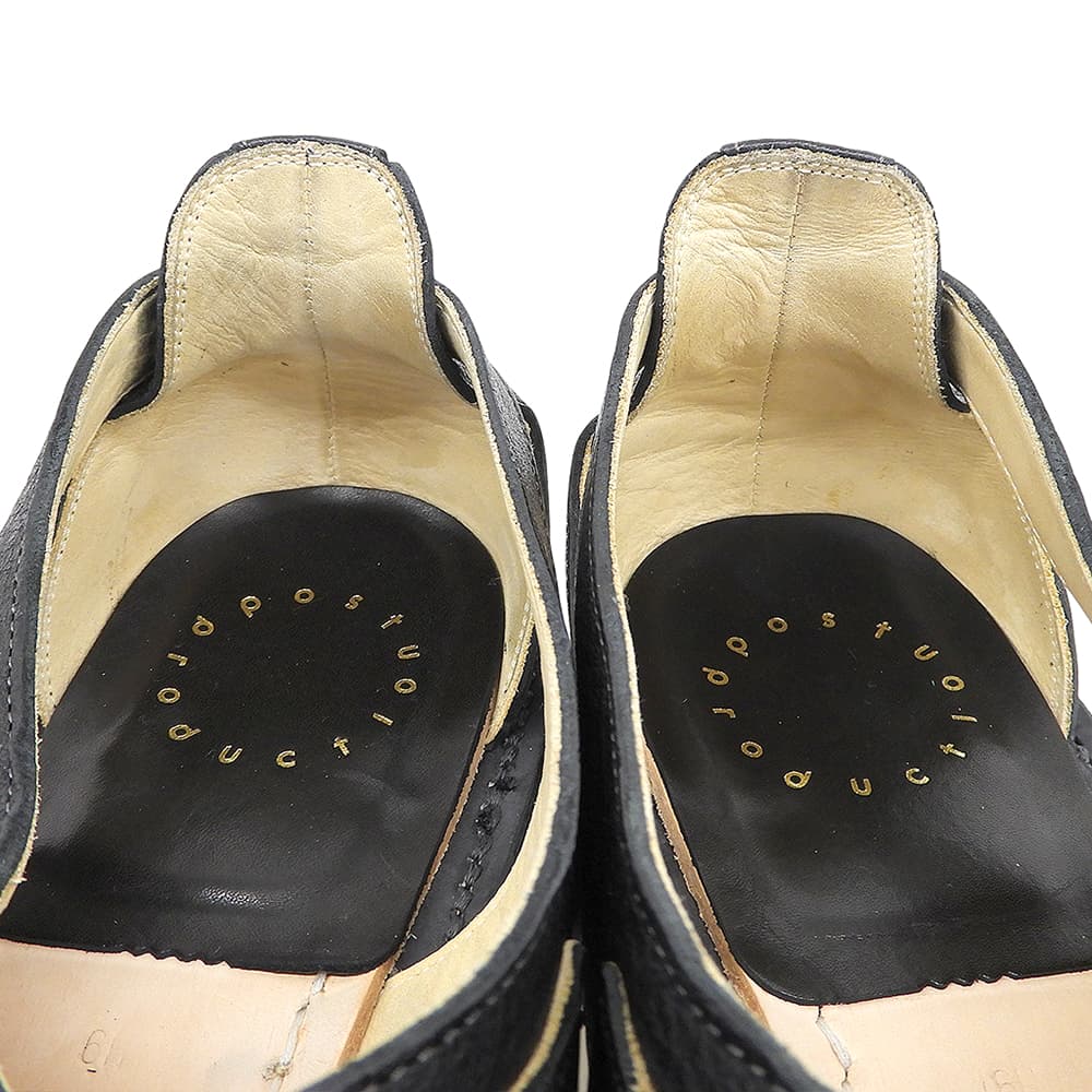 Post Production ポストプロダクション 美品 Hunt-Sandals レザーサンダル シューズ メンズ ブラック 6H ビブラムソール シューズ