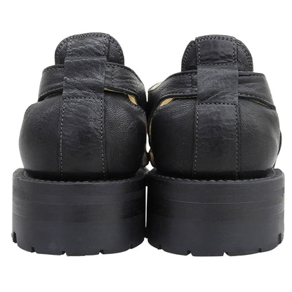 Post Production ポストプロダクション 美品 Hunt-Sandals レザーサンダル シューズ メンズ ブラック 6H ビブラムソール シューズ