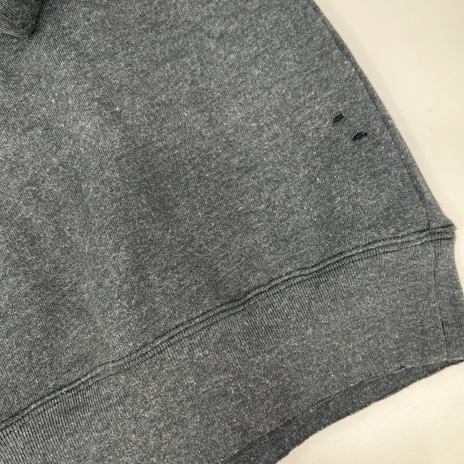 ACNE STUDIOS アクネ ストゥディオズ チャコール ダメージ加工 ガーメントダイ ロゴスウェットトップス トップス