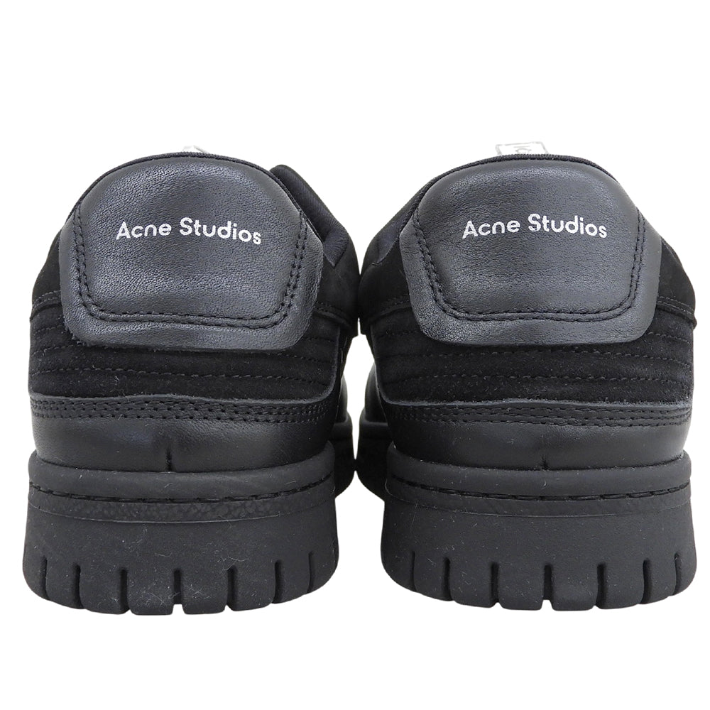 ACNE STUDIOS アクネ ストゥディオズ 新品同様 08STHLM LOW ES MIX M スエード ローカットスニーカー レディース ブラック 25.5cm BD0220 シューズ