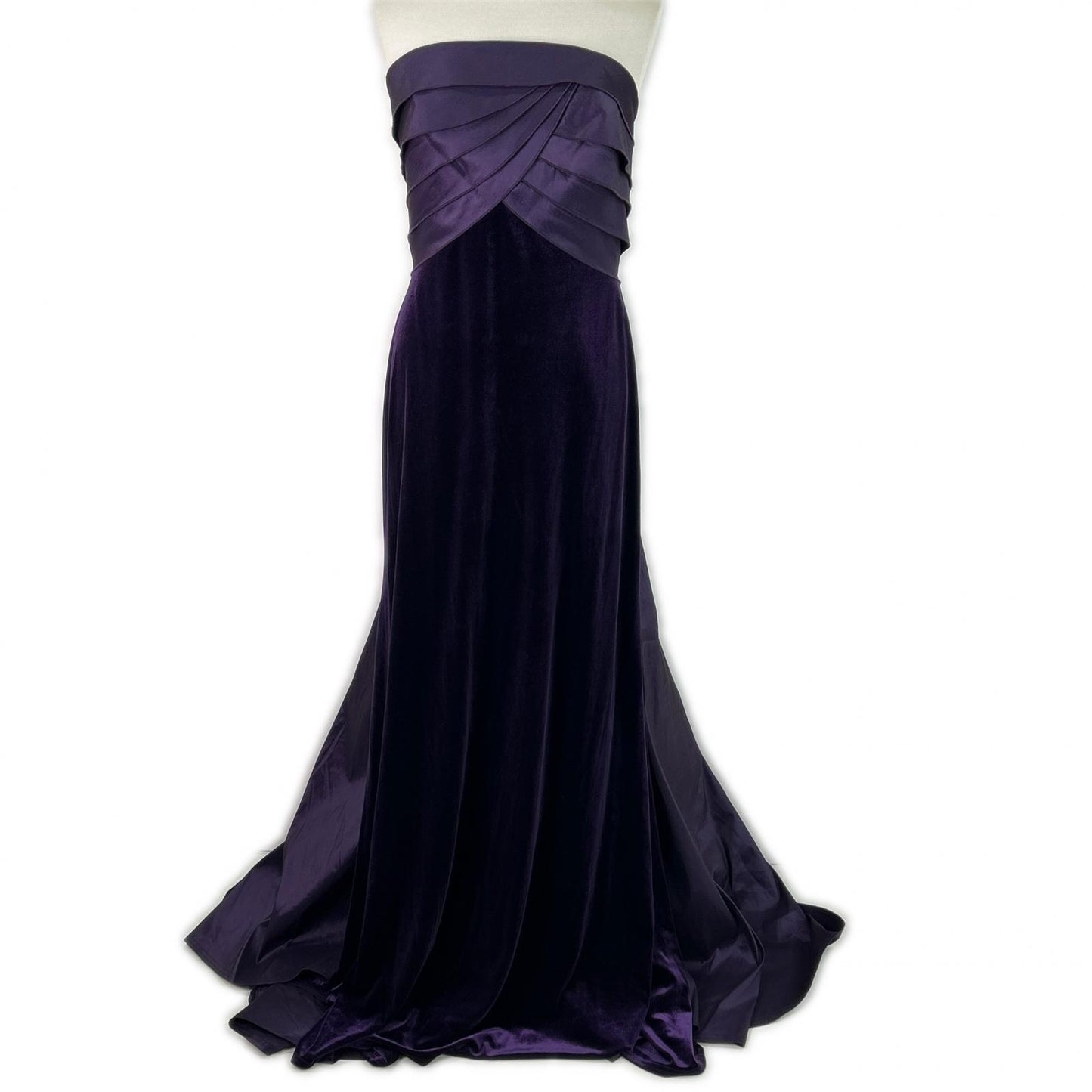 TADASHI SHOJI タダシショージ BAL23519L パープル コンリー・ロゼットバック・ストラップレスドレスワンピース ワンピース