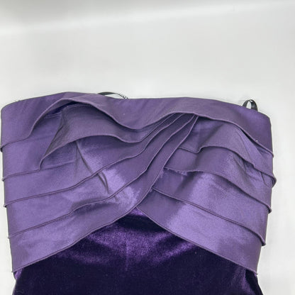 TADASHI SHOJI タダシショージ BAL23519L パープル コンリー・ロゼットバック・ストラップレスドレスワンピース ワンピース