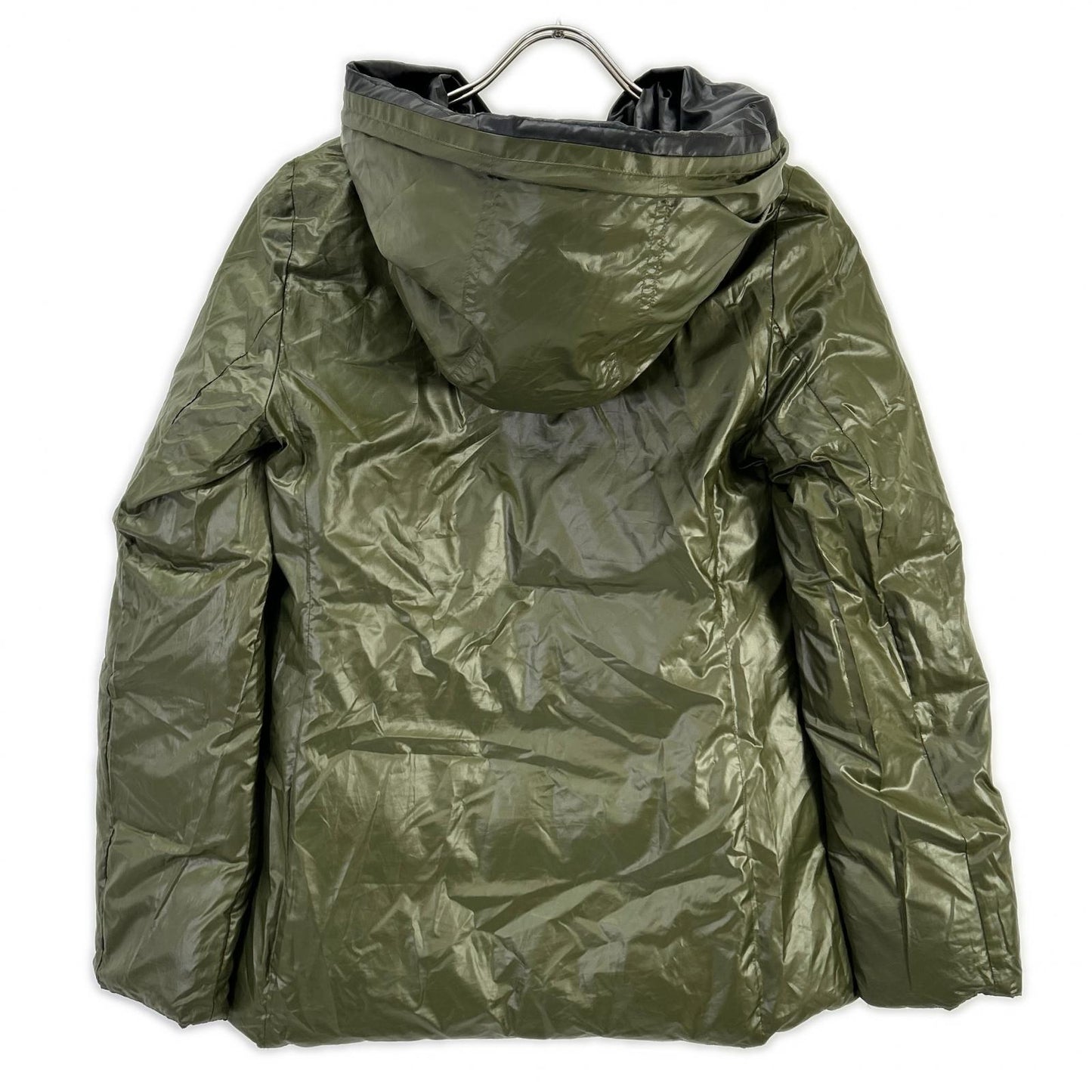 Burberry Blue Label BURBERRY BLUE LABEL E1F07-463-09 Black×Khaki nylon reversible down jacket jacket