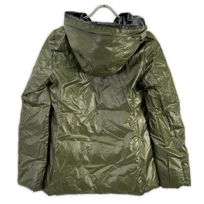 Burberry Blue Label BURBERRY BLUE LABEL E1F07-463-09 Black×Khaki nylon reversible down jacket jacket