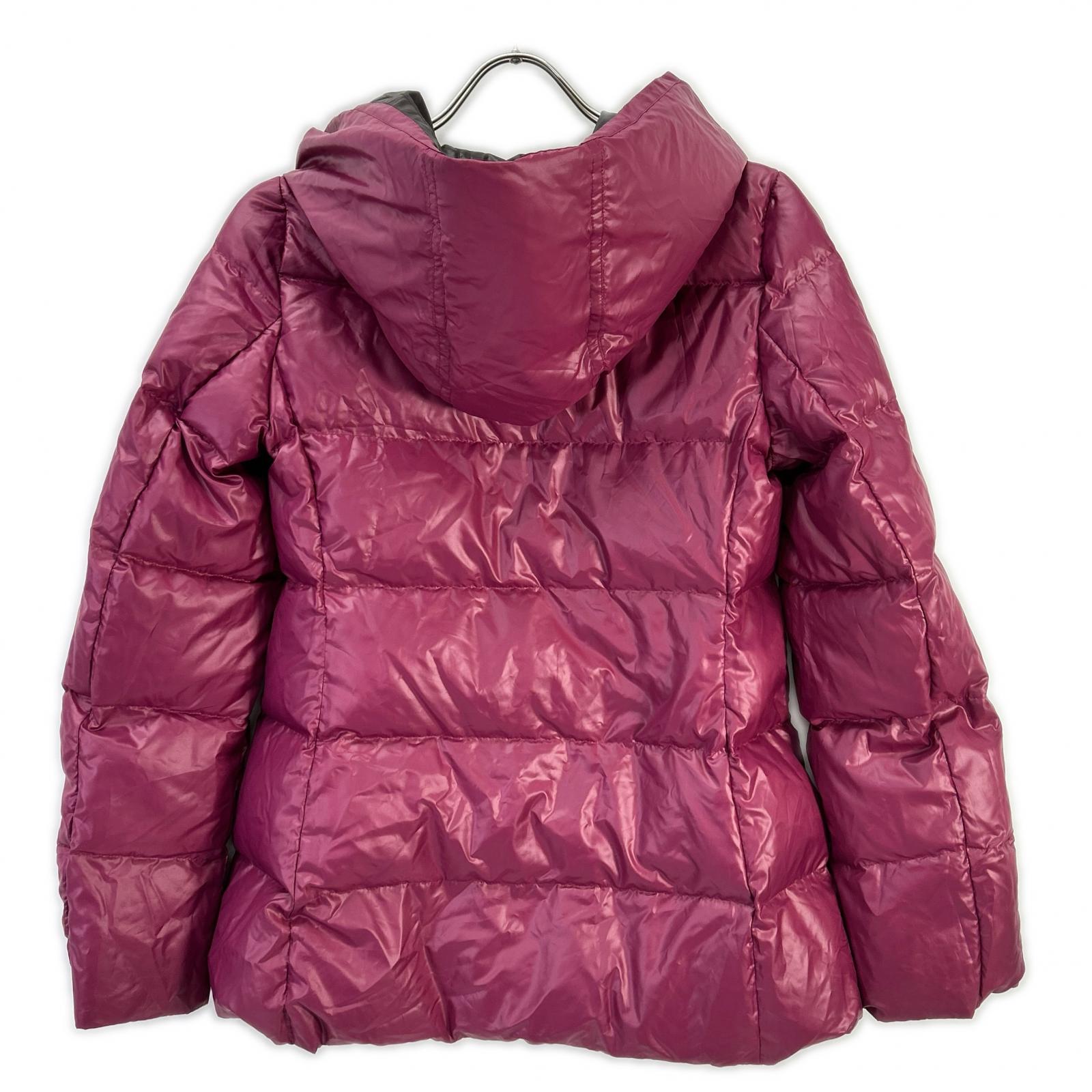 Burberry Blue Label バーバリーブルーレーベル E1F07-463-38 ブラウン×ピンク ナイロン リバーシブルダウンジャケット ジャケット