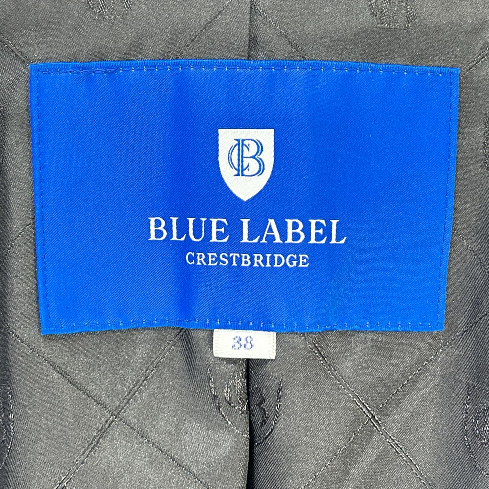 BLUE LABEL CRESTBRIDGE BLUE LABEL CRESTBRIDGE 55A31-455-09 Black double-breasted velvet trench coat coat