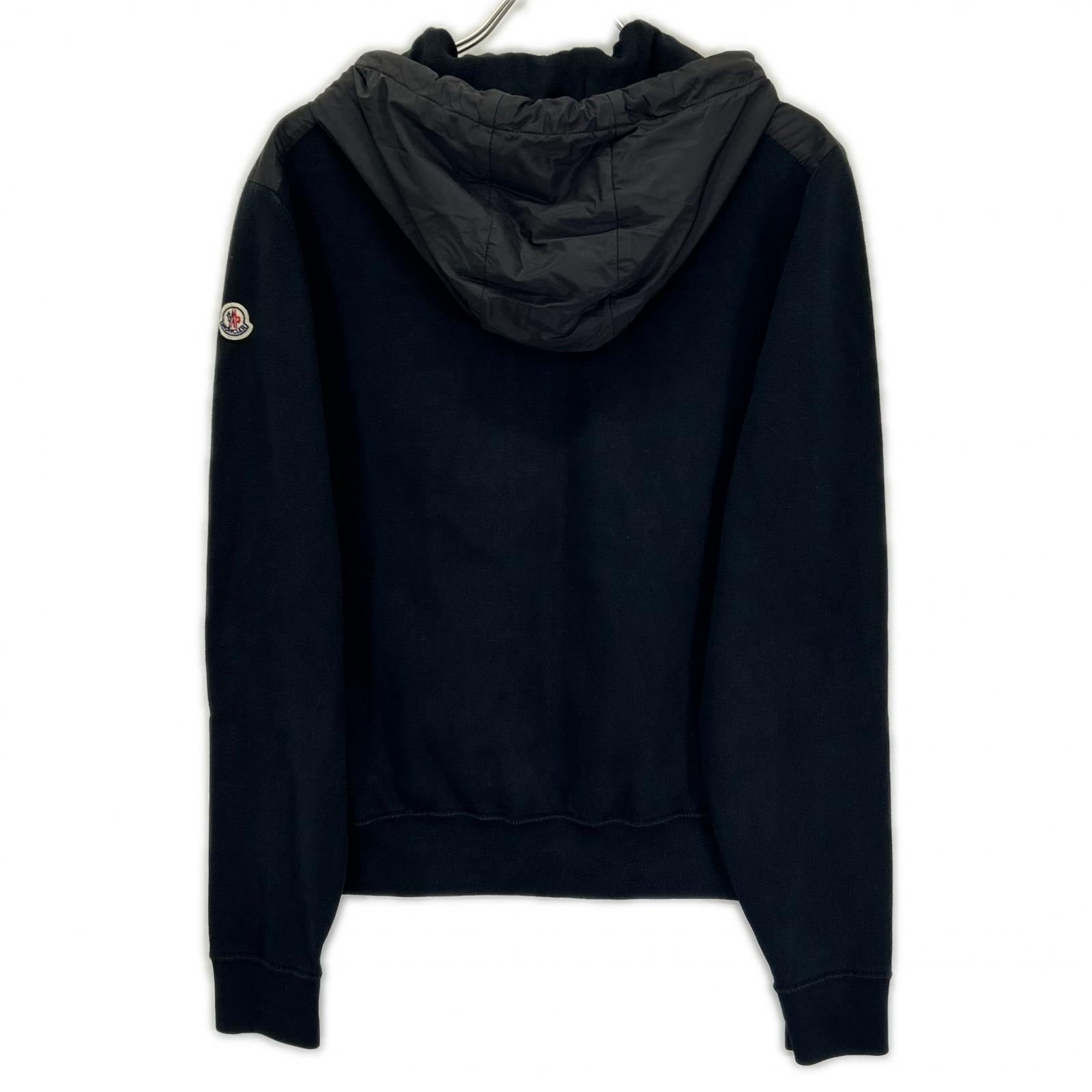 MONCLER モンクレール 20年製 ブラック ナイロン×コットン TRICOT CARDIGAN ジップアップフーテッドジャケット ジャケット