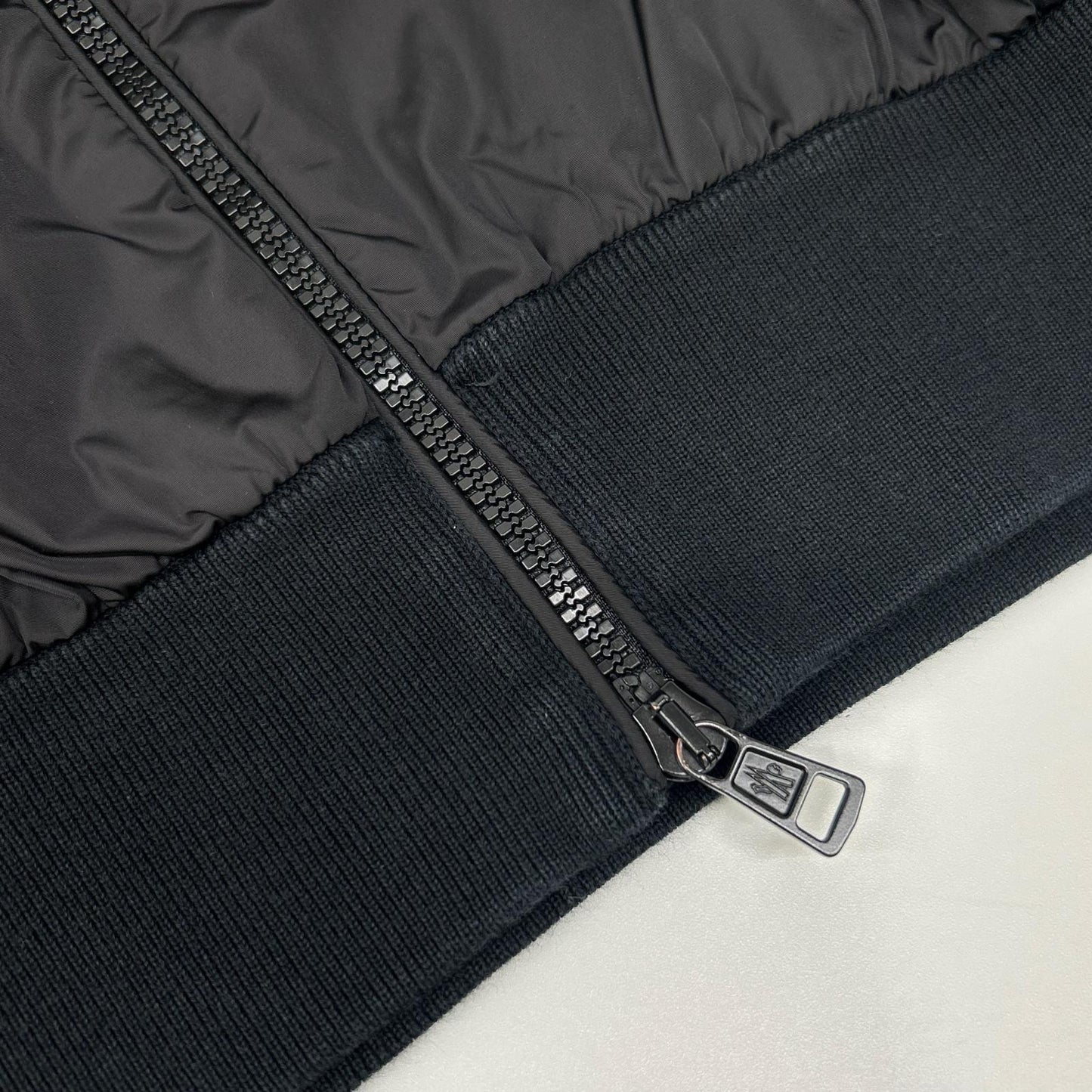 MONCLER モンクレール 20年製 ブラック ナイロン×コットン TRICOT CARDIGAN ジップアップフーテッドジャケット ジャケット