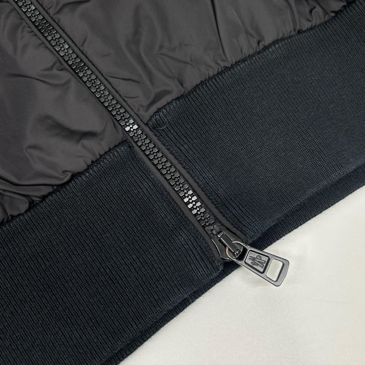 MONCLER モンクレール 20年製 ブラック ナイロン×コットン TRICOT CARDIGAN ジップアップフーテッドジャケット ジャケット