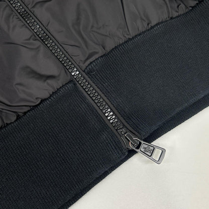 MONCLER モンクレール 20年製 ブラック ナイロン×コットン TRICOT CARDIGAN ジップアップフーテッドジャケット ジャケット