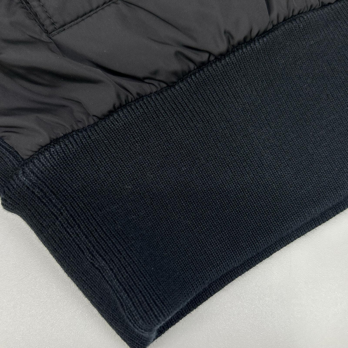 MONCLER モンクレール 20年製 ブラック ナイロン×コットン TRICOT CARDIGAN ジップアップフーテッドジャケット ジャケット