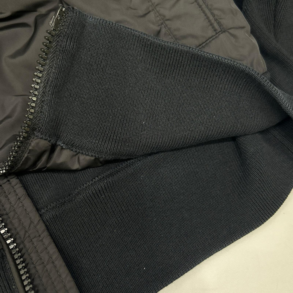 MONCLER モンクレール 20年製 ブラック ナイロン×コットン TRICOT CARDIGAN ジップアップフーテッドジャケット ジャケット
