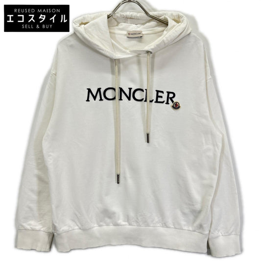 MONCLER モンクレール 23年製 ホワイト ロゴ HOODIE SWEATER プルオーバーパーカー トップス