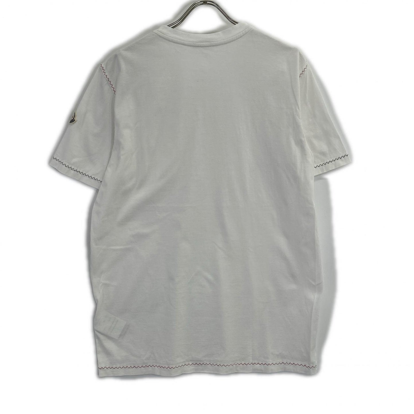 MONCLER モンクレール 22SS ホワイト SS T-SHIRT トリコロールステッチデザインTシャツ トップス