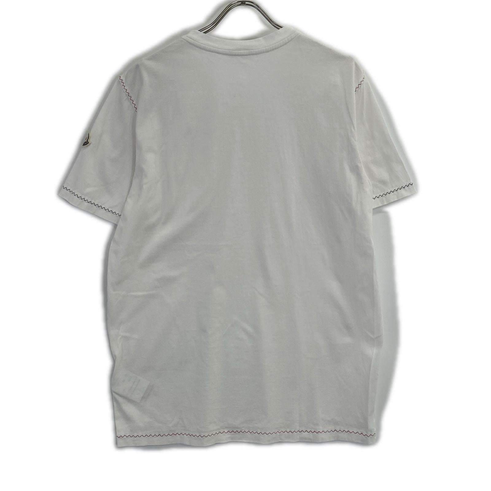 MONCLER モンクレール 22SS ホワイト SS T-SHIRT トリコロールステッチデザインTシャツ トップス