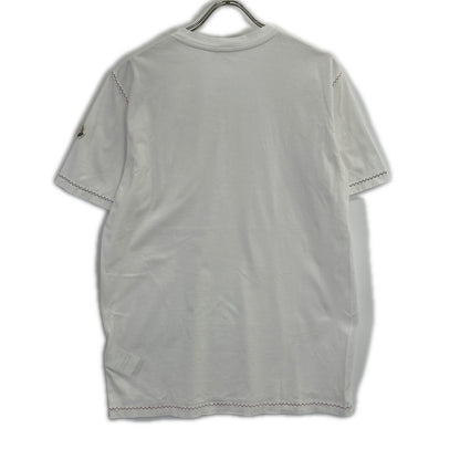 MONCLER モンクレール 22SS ホワイト SS T-SHIRT トリコロールステッチデザインTシャツ トップス