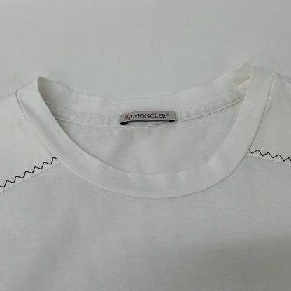 MONCLER モンクレール 22SS ホワイト SS T-SHIRT トリコロールステッチデザインTシャツ トップス