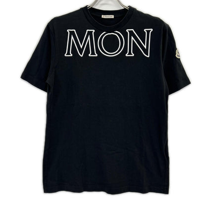 MONCLER モンクレール 22年製 ブラック コットン SS T-SHIRTS ロゴ ショートスリーブカットソー トップス