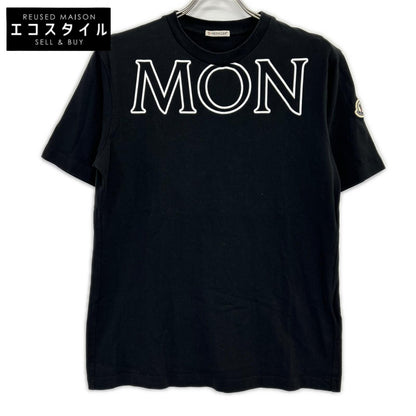 MONCLER モンクレール 22年製 ブラック コットン SS T-SHIRTS ロゴ ショートスリーブカットソー トップス