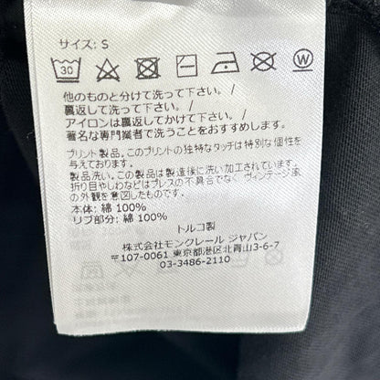 MONCLER モンクレール 22年製 ブラック コットン SS T-SHIRTS ロゴ ショートスリーブカットソー トップス