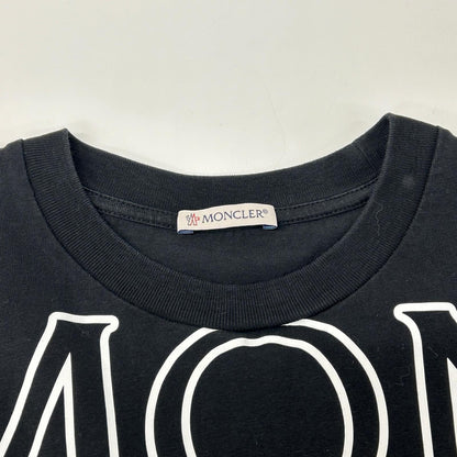 MONCLER モンクレール 22年製 ブラック コットン SS T-SHIRTS ロゴ ショートスリーブカットソー トップス