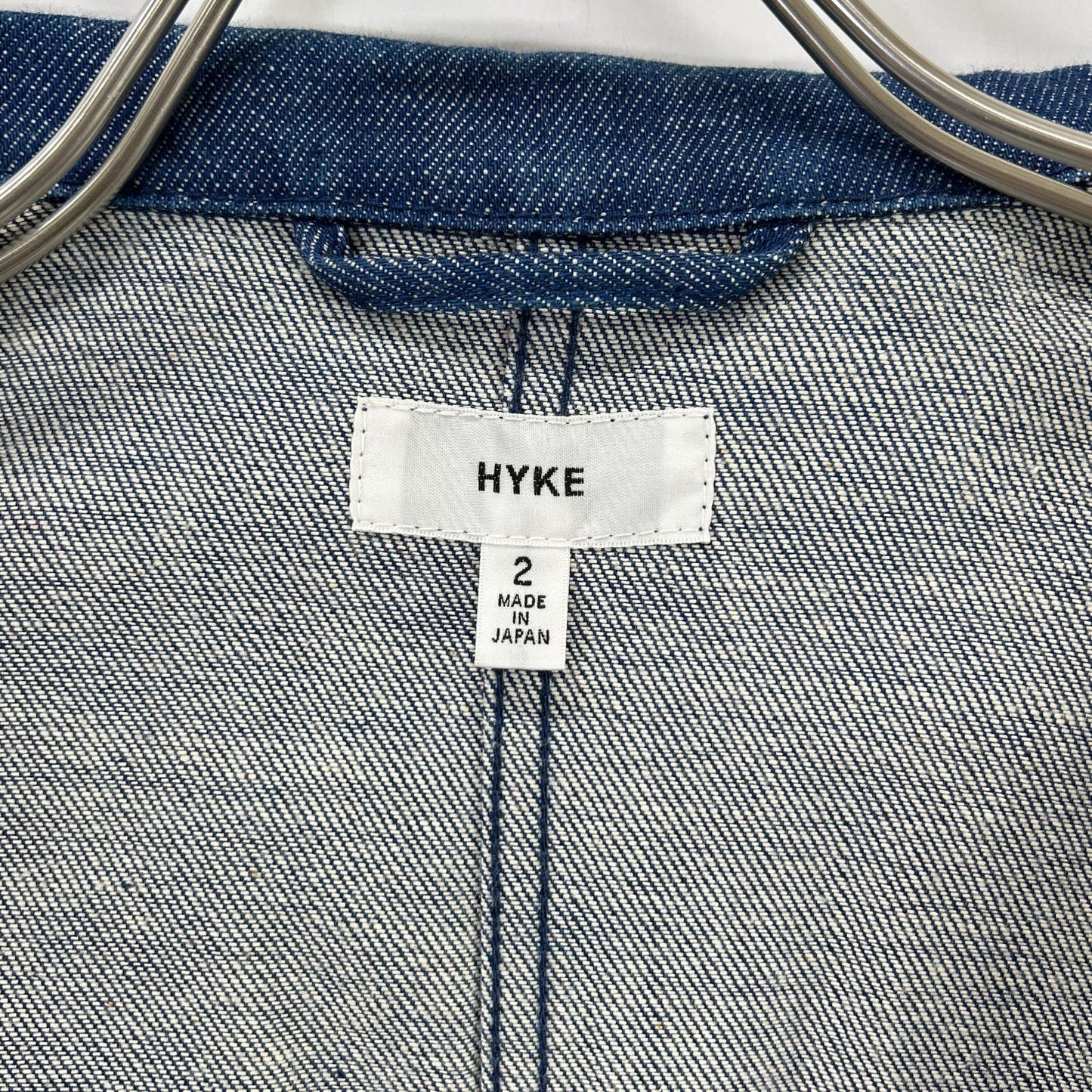 HYKE ハイク 162ー17074 インディゴ デニムショップコート ジャケット