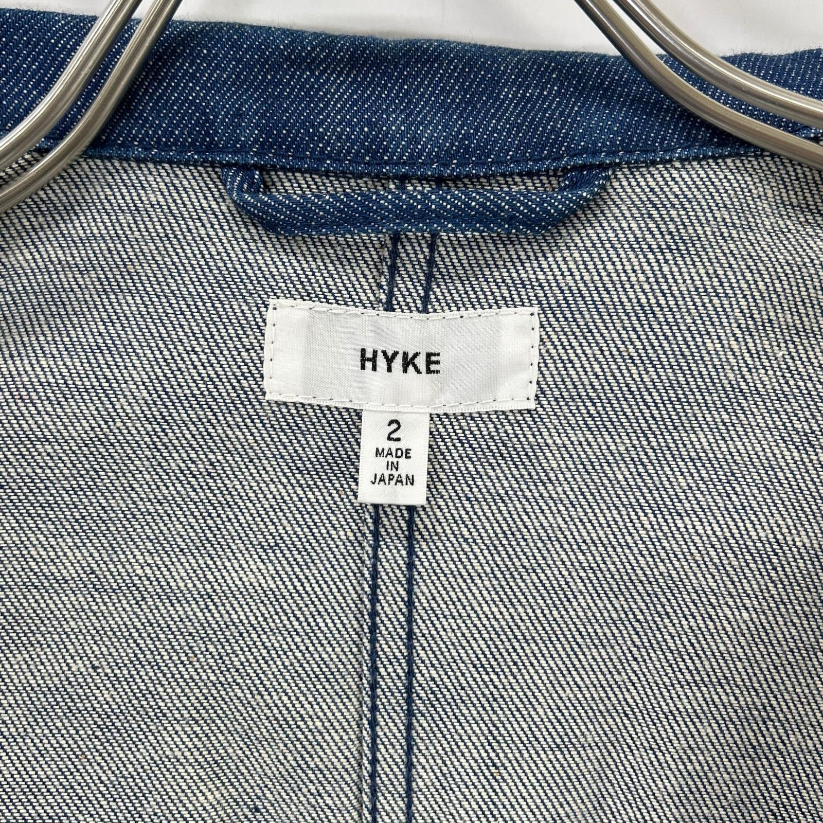 HYKE ハイク 162ー17074 インディゴ デニムショップコート ジャケット