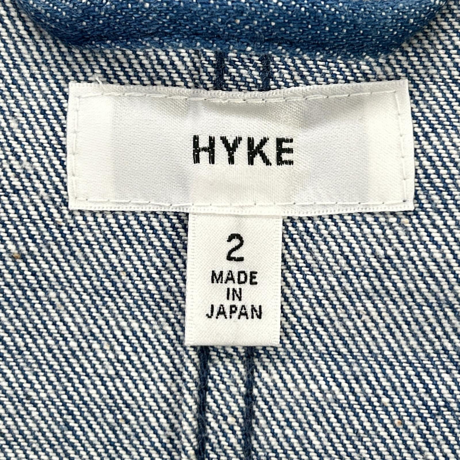 HYKE ハイク 161ー17074 インディゴ デニムショップコート コート