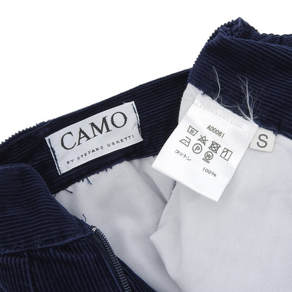 CAMO カモ 美品 コットン 細畝コーデュロイ イージストレートパンツ ボトムス メンズ ネイビー S ボトムス