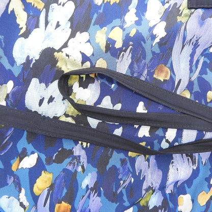 UNITED ARROWS ユナイテッドアローズ 美品 フラワーペイント ギャザー フレンチスリーブ ワンピース レディース ブルー ワンピース