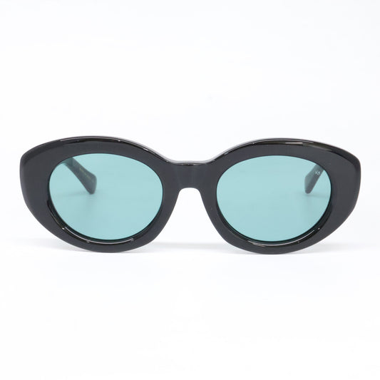 ayame 【Excellent condition】LAYS BK Oval-shaped television-cut sunglasses