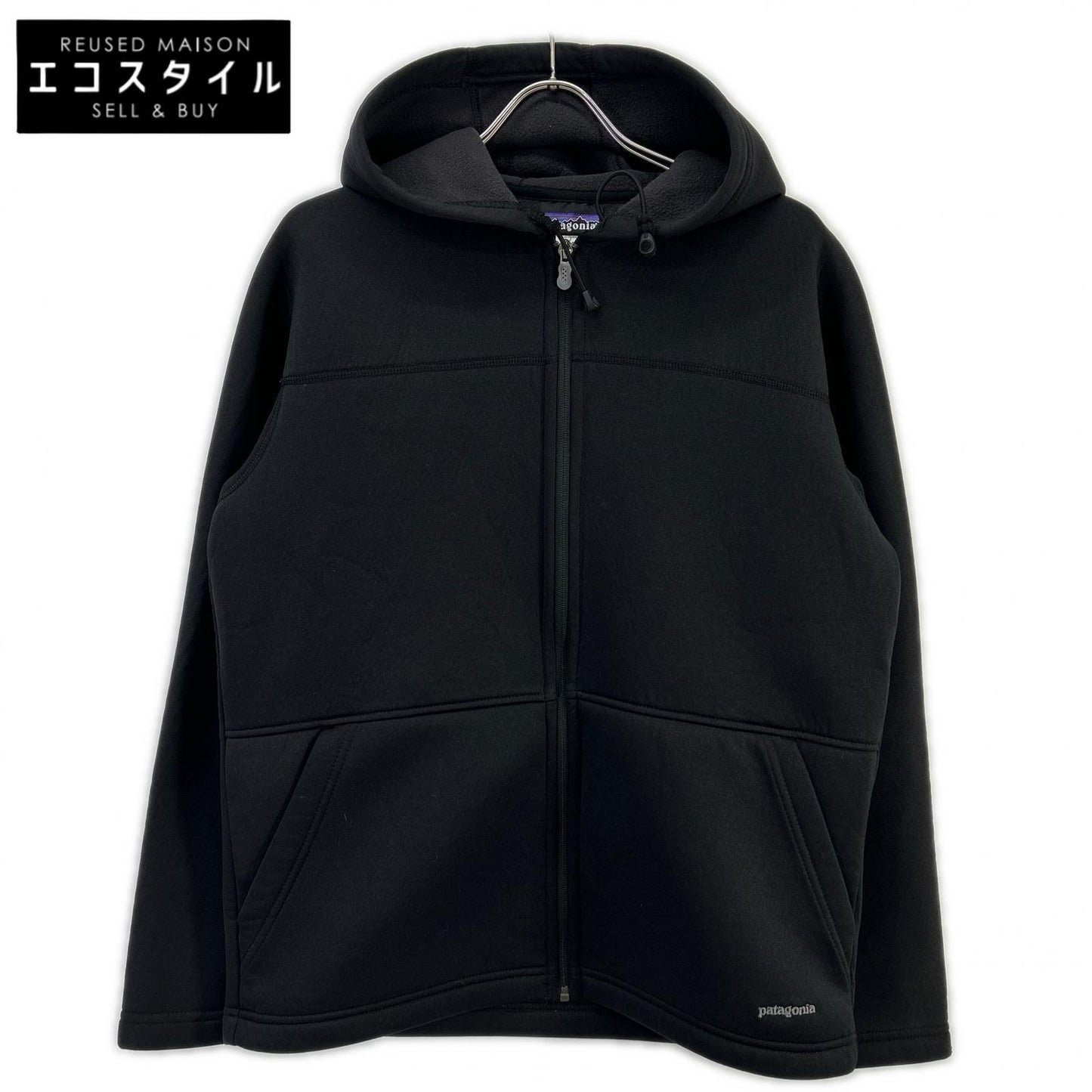 Patagonia 29800 Black Double-Layer Sweatshirt Zip-Up Hoodie Jacket