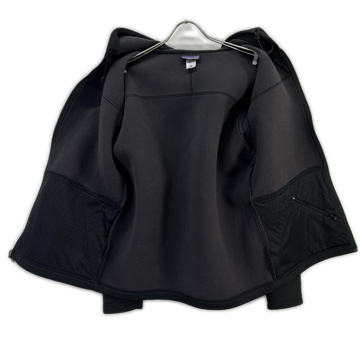 Patagonia 29800 Black Double-Layer Sweatshirt Zip-Up Hoodie Jacket