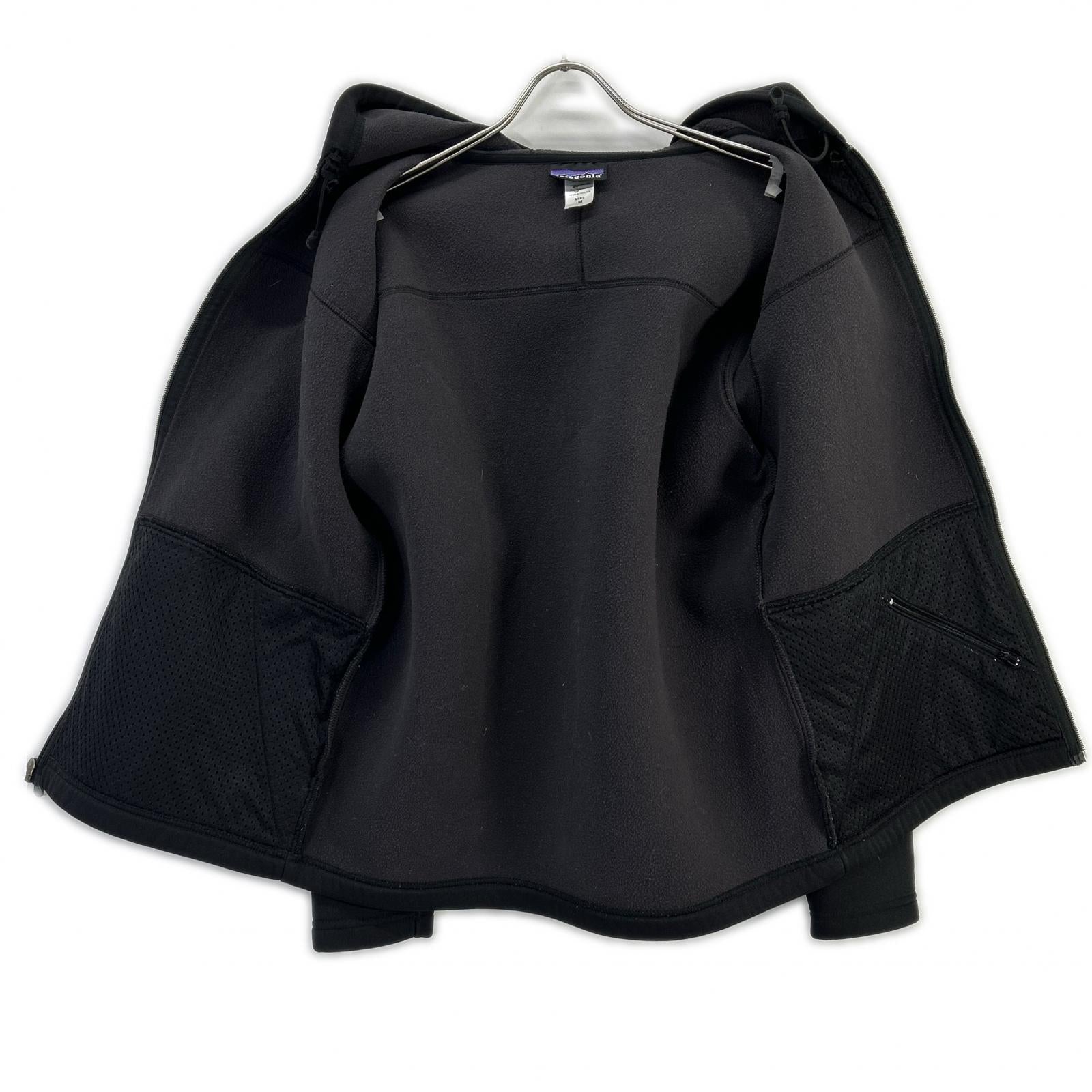 Patagonia 29800 Black Double-Layer Sweatshirt Zip-Up Hoodie Jacket