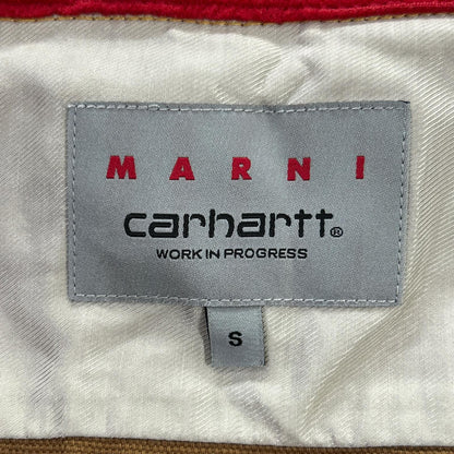 carhartt カーハート 【×MARNI】CUMU031301UTX004 ブラウン×レッド コーデュロイカラー マルニ ロングスリーブ オーバーシャツ トップス