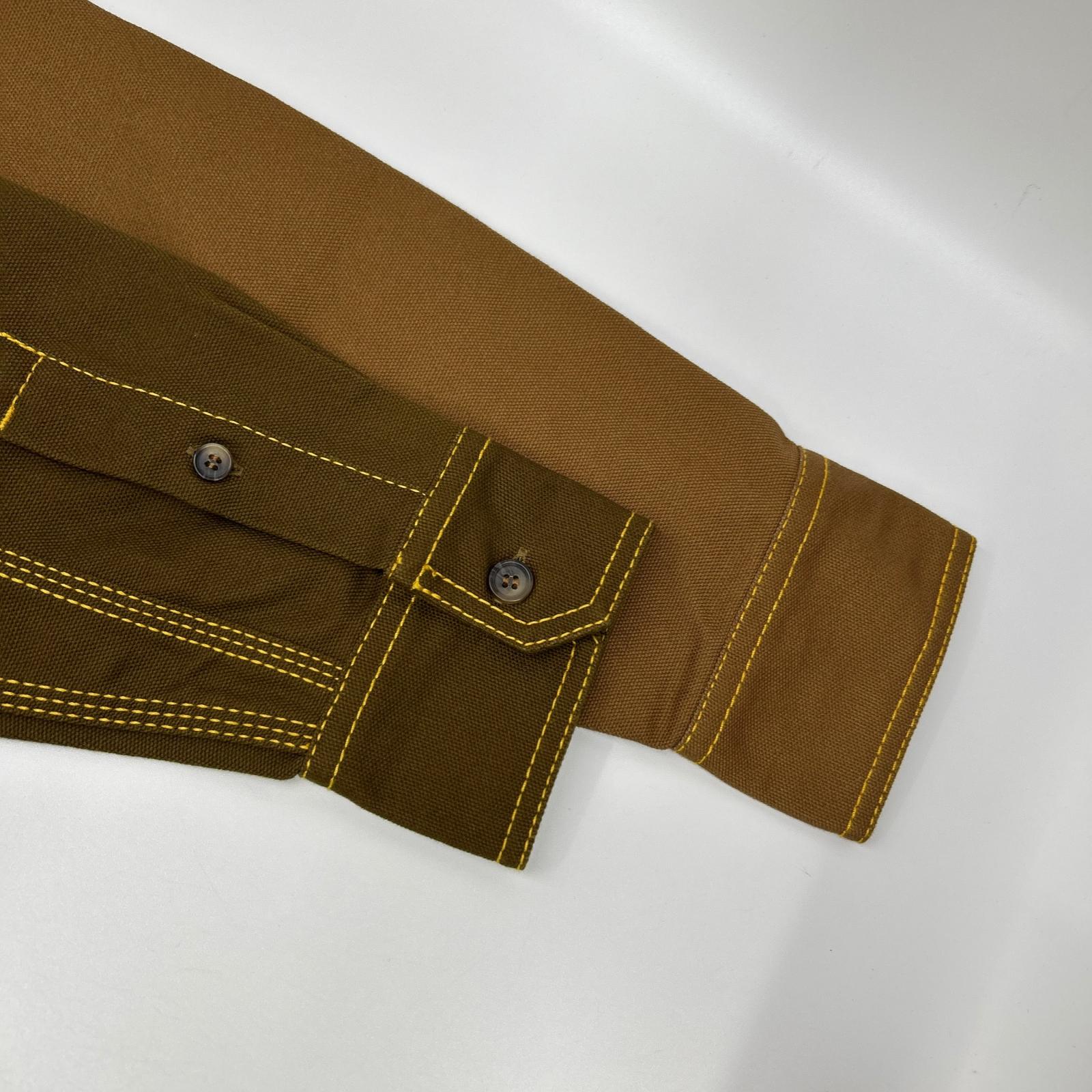 carhartt カーハート 【×MARNI】CUMU031301UTX004 ブラウン×レッド コーデュロイカラー マルニ ロングスリーブ オーバーシャツ トップス